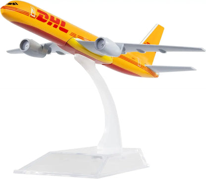 16cm Metal Airplane B757 DHL Cargo Aircraft Model Diecast 1/400 Scale Model Toy Airplane For Boys Collectible Miniature Gifts