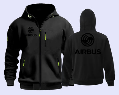 Airbus Airbusfan A320 AVIATION Flight Men's Hoodies Zip Hoodie Men Sweatshirts  Hooded Sweatshirt Zipper Cardigan Streetwear