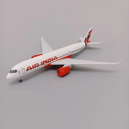 Air India Airbus A350 Airways Diecast Airplane Model with Wheels Landing Gears