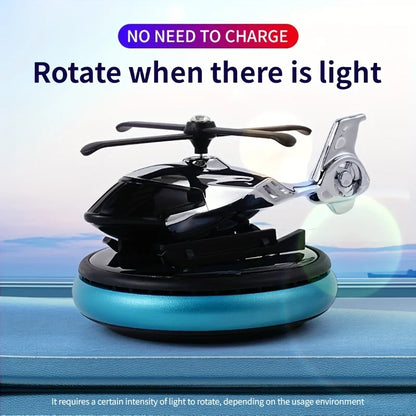 Unscented No fragrance DIY Perfume diffuser helicopter car air freshener solar power rotating decoration ornament dashboard men