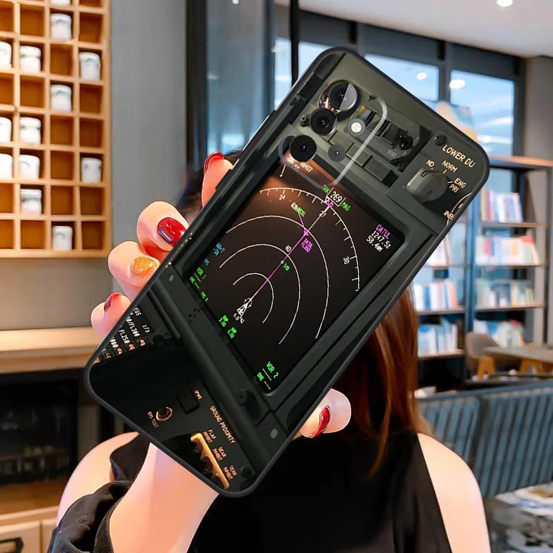 Aviation Helicopter Cockpit Instrument Case For Samsung Galaxy A05 A16 A56 A36 A26 A54 A34 A14 A52 A32 A13 A33 A53 A15 A35 A55