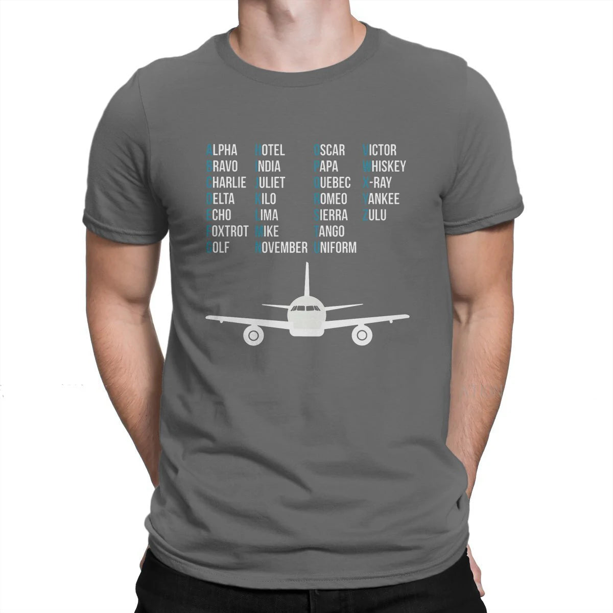 Phonetic Alphabet T-shirt Airplane Pilot Gift Aviation Lover Tshirt Cotton O-neck Unisex Tops Tees Men