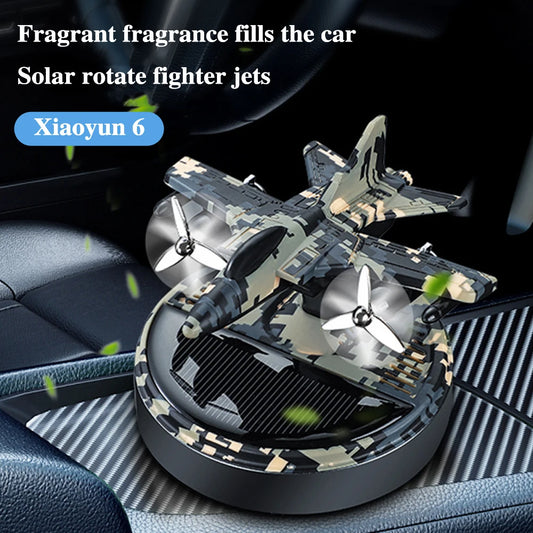 New Solar Fighter Car Air Freshener Propeller Rotate Perfume  Fragrance Decoration Flavoring Supplies Interior Accessories