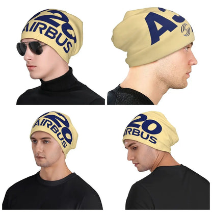 Airbus A320 Logo Men Women Adult Beanies Caps Knitted Bonnet Hat Warm Hip Hop Autumn Winter Outdoor Skullies Hats