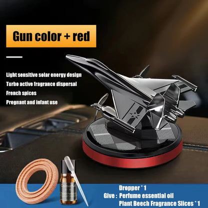 Car Air Freshener Solar Propeller Fighter Car Interior Decoration Accessories Long-lasting Fragrance Car Interior Decorations