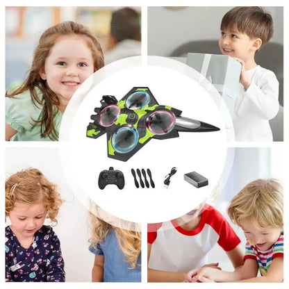 EPP Foam Remote Control Foam Fighter RC Drones Rechargeable Glider Flying Helicopter Toy Portable with Light RC Hobby Jet Plane