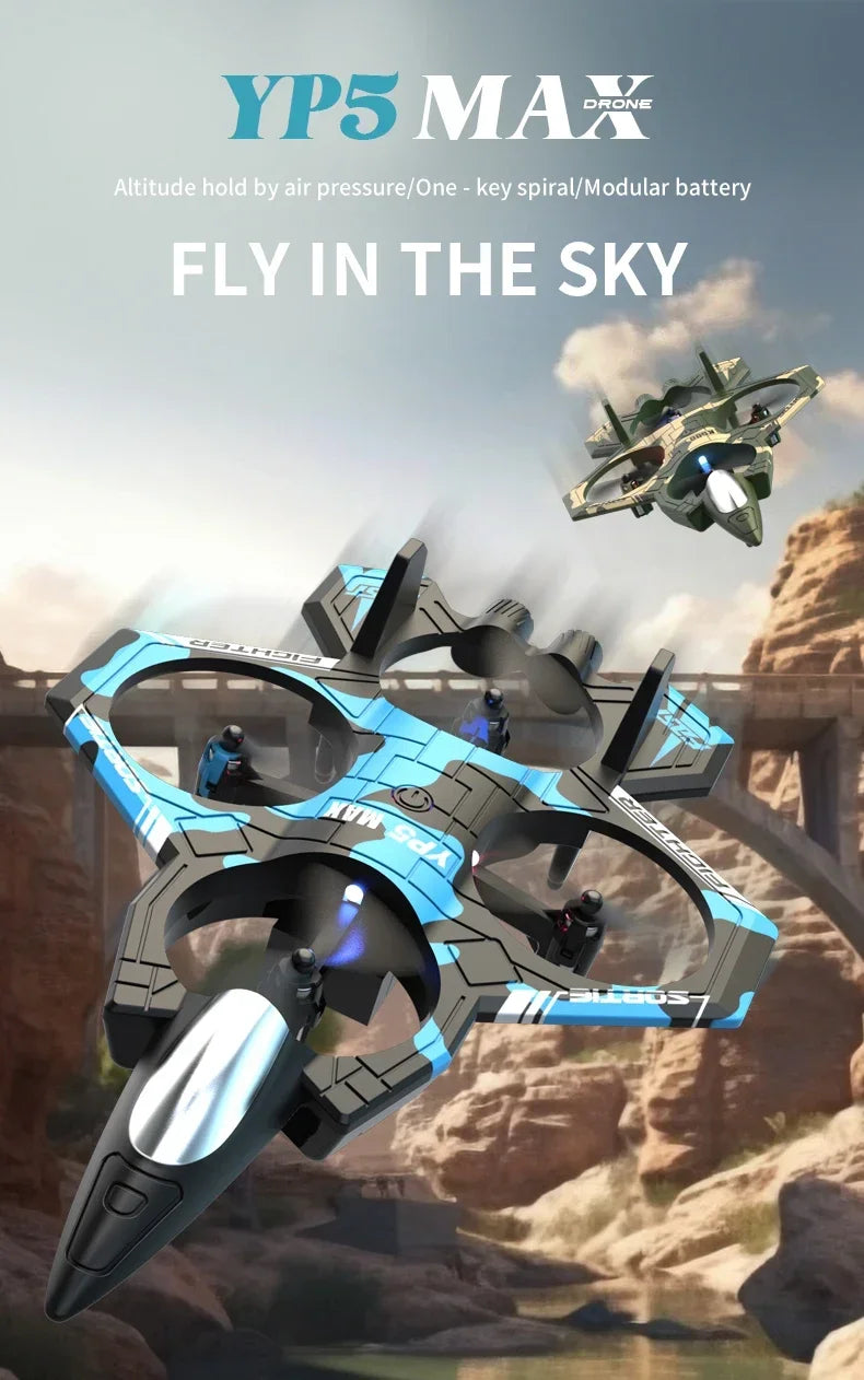 Stunt Light Remote Control Aircraft Four Channel Hovering High Altitude Rolling Special Effects Fighter Four Axis UAV