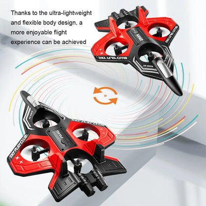 YP3 Glider RC Drone with Light Flying Helicopter RC Hobby Jet Plane 2.4G Stunt Remote Control Foam Fighter Airplane Toy Drone