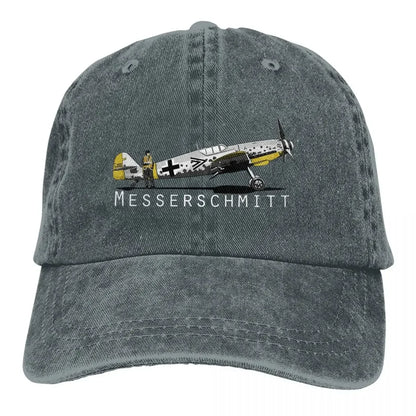 Airplane Lover Multicolor Hat Peaked Men Women's Cowboy Cap BF 109 Baseball Caps Personalized Visor Protect Hats