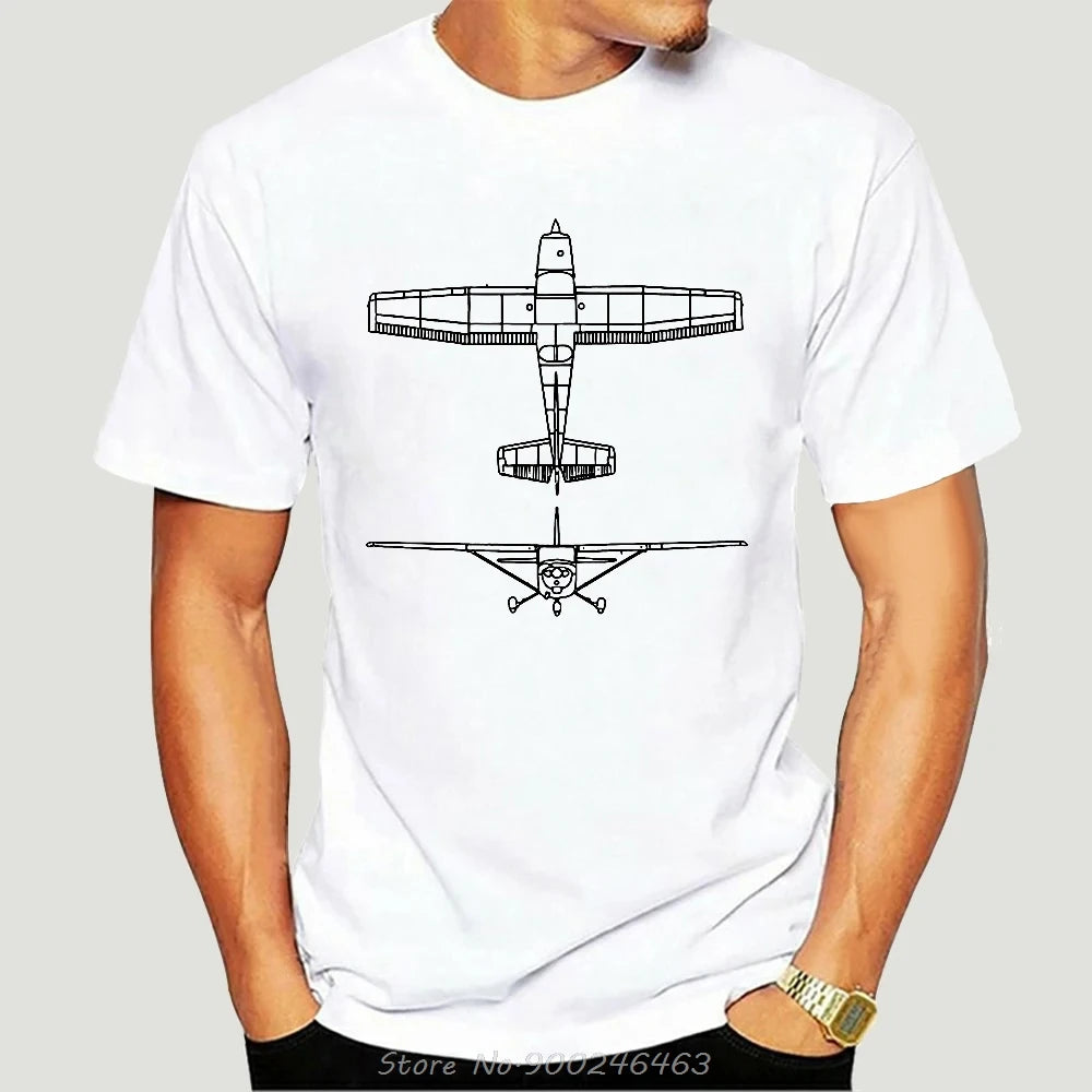 Cessna 172 Airplane Pilot T-shirt Front And Back Tshirt Casual T Shirt