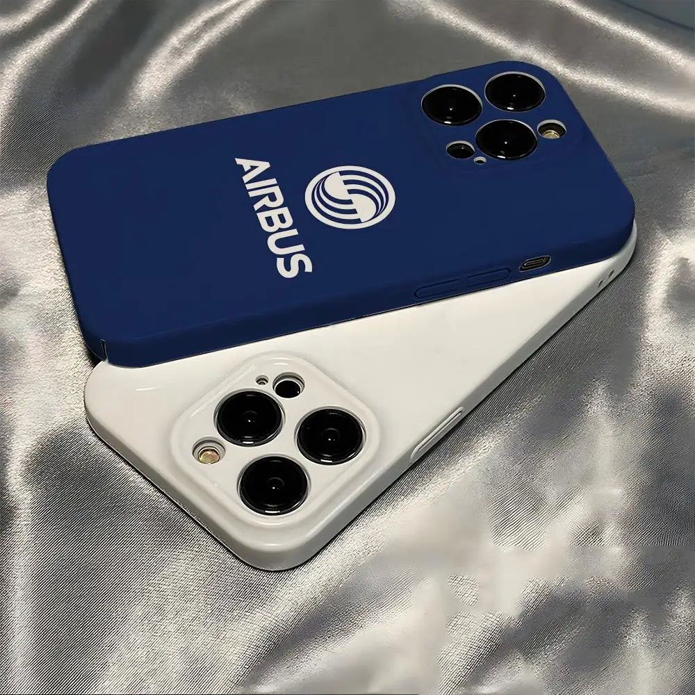 Airbus Logo Phone Case For Iphone 16 Pro Max 15 Pro 13 14 12 11 8 7 Plus X XR XS Max All Inclusive Cover