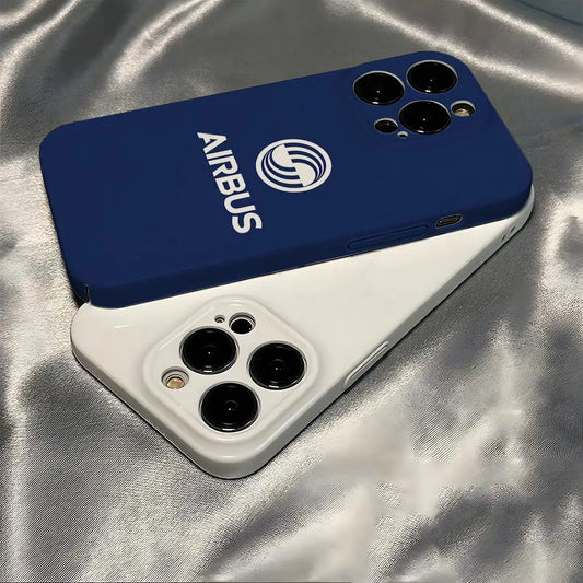 Airbus Logo Phone Case For Iphone 16 Pro Max 15 Pro 13 14 12 11 8 7 Plus X XR XS Max All Inclusive Cover