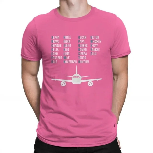 Aviation Lover Phonetic Bet irt Airplane Pilot Gift Cusizable Design Hand-Painted T-shirt for Men And Women