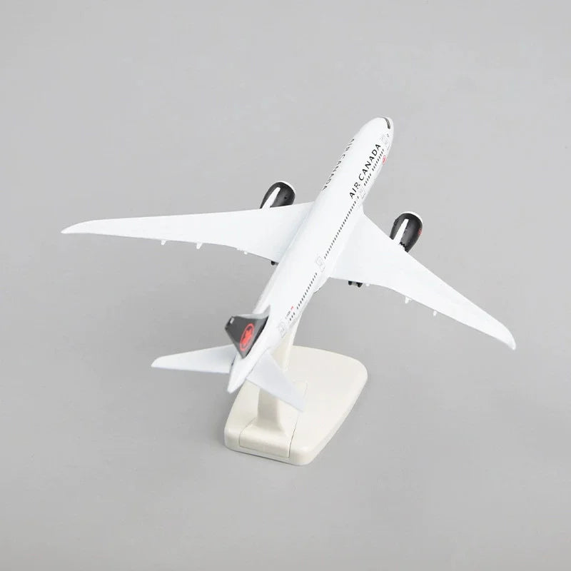 20cm Plane Model Toy Alloy Metal Air Canada Airlines B787 Diecast Airplanes Building Kit With Wheels For Collection Plan