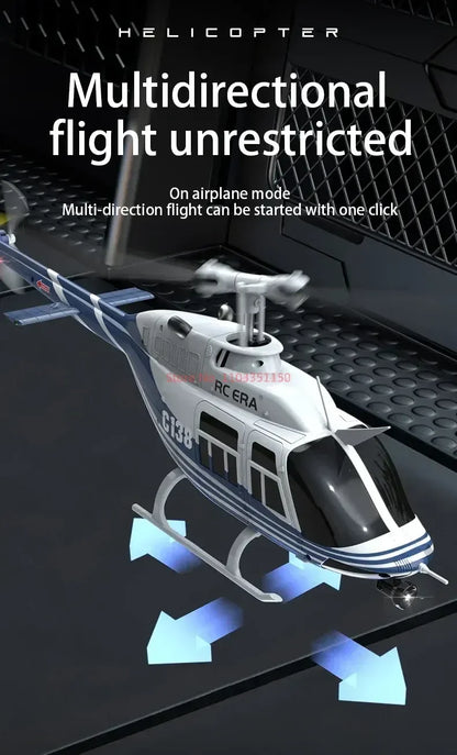 RC ERA C138 BELL 206 Jet Ranger 6-axis Gyro Stabilized Altitude Hold 4ch RC Helicopter Aircraft Hobby for Adults -RTF