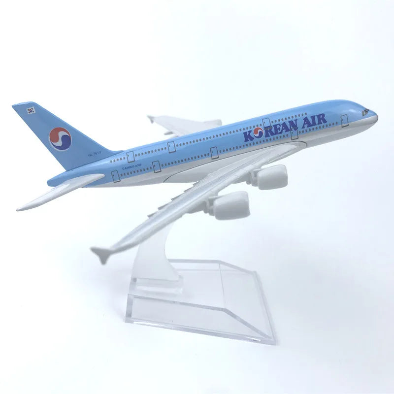 16CM A380 Series airplane kit Alloy Metal Diecast Airplanes Toy Airbus 380 plane model for Collection Gift