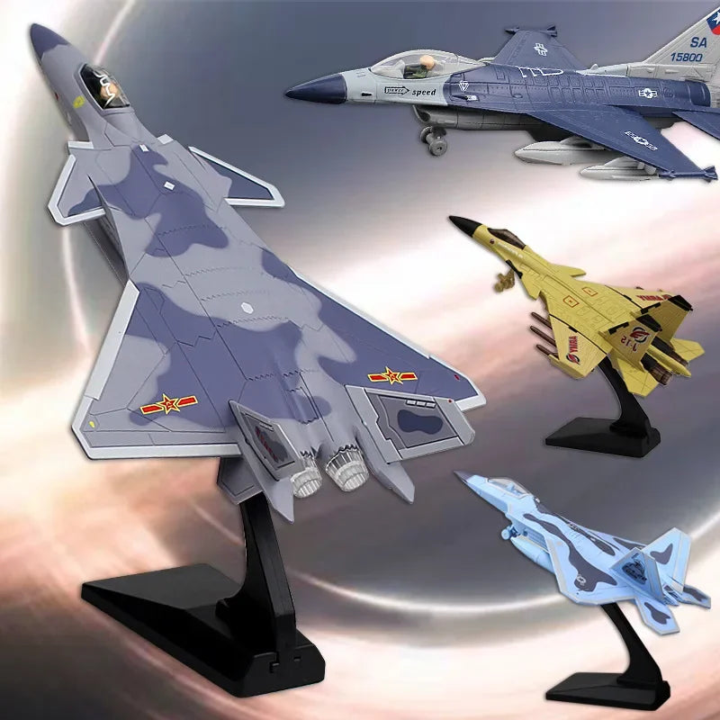 J15 F16 F22  Aircraft Serie Rafale fighter jet Alloy Fighter Soundlight Echo Military Metal Model Scenic Area Exhibition Gift