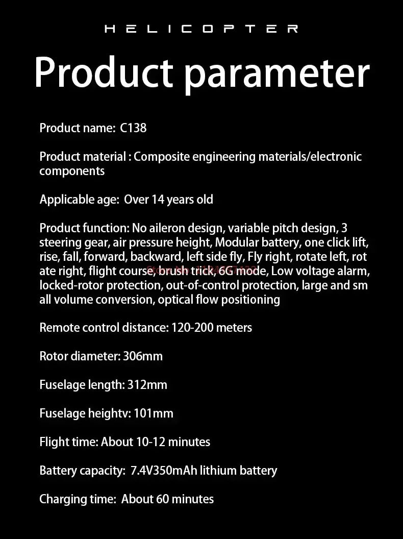 RC ERA C138 BELL 206 Jet Ranger 6-axis Gyro Stabilized Altitude Hold 4ch RC Helicopter Aircraft Hobby for Adults -RTF