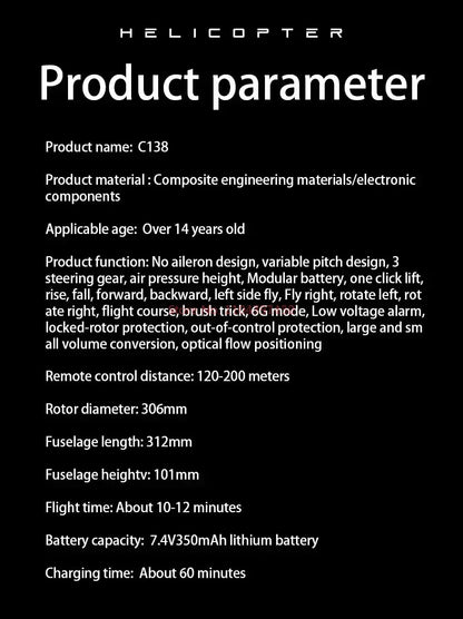 RC ERA C138 BELL 206 Jet Ranger 6-axis Gyro Stabilized Altitude Hold 4ch RC Helicopter Aircraft Hobby for Adults -RTF