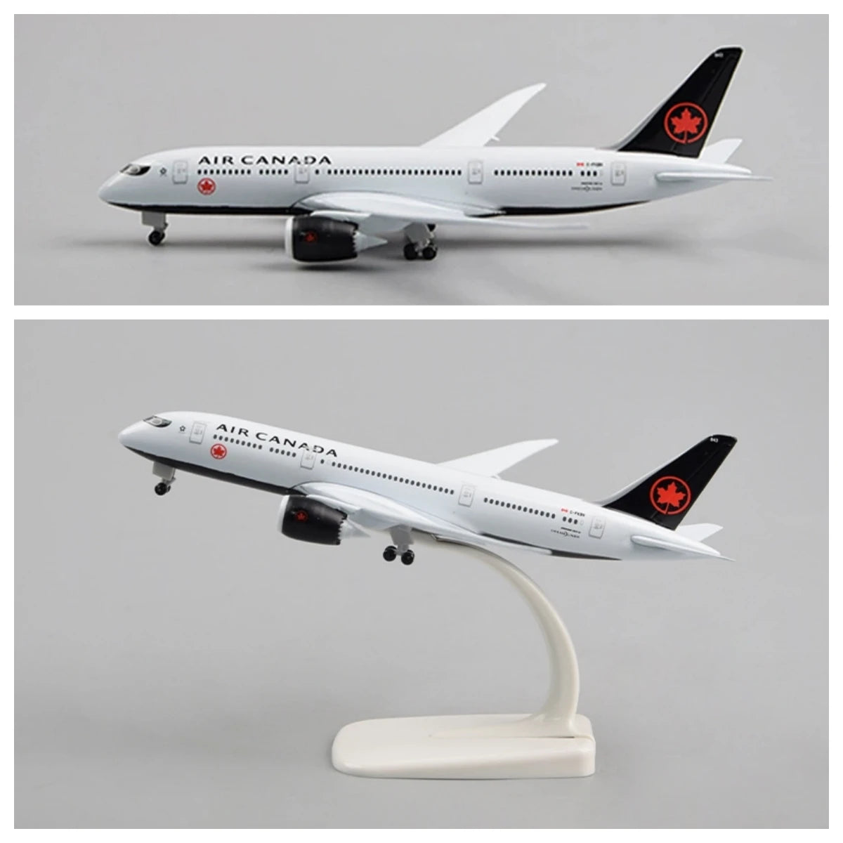 20cm Plane Model Toy Alloy Metal Air Canada Airlines B787 Diecast Airplanes Building Kit With Wheels For Collection Plan