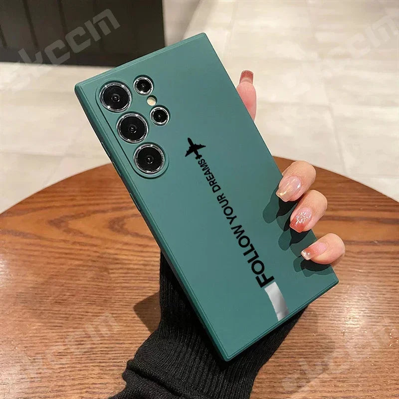 Travel-nspired Airplane Route Desian Case For Samsung Galaxy S24 S23 S22 Ultra Plus S20 FE A15 A35 A51 A54 A55 A71 A72 A73 Cover