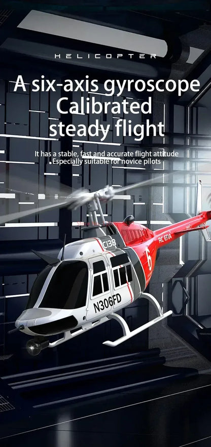 RC ERA C138 BELL 206 Jet Ranger 6-axis Gyro Stabilized Altitude Hold 4ch RC Helicopter Aircraft Hobby for Adults -RTF