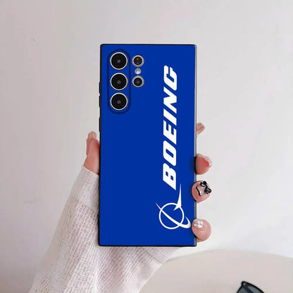 Cool The B_Boeing Design Phone Case for Samsung Galaxy S25 S24 S23 S22 S21 S20 Ultra Plus Shockproof Frosted Soft Cover Funda
