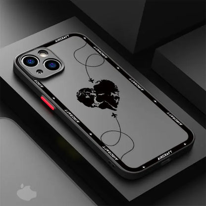 Luxury Premium Airplane Pattern Phone Case for Apple iPhone 15 16 Pro XS Max 13 14 Plus XR SE 7 8 12 11 Pro plus Matte