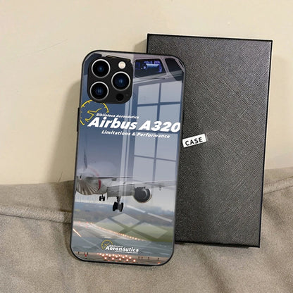 Airbus Logo Phone Case For IPhone 15 Pro Max14 Pro 12 11 13 16 X XR XS 8 7 Plus SE Tempered Glass Back Cover