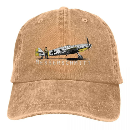 Airplane Lover Multicolor Hat Peaked Men Women's Cowboy Cap BF 109 Baseball Caps Personalized Visor Protect Hats