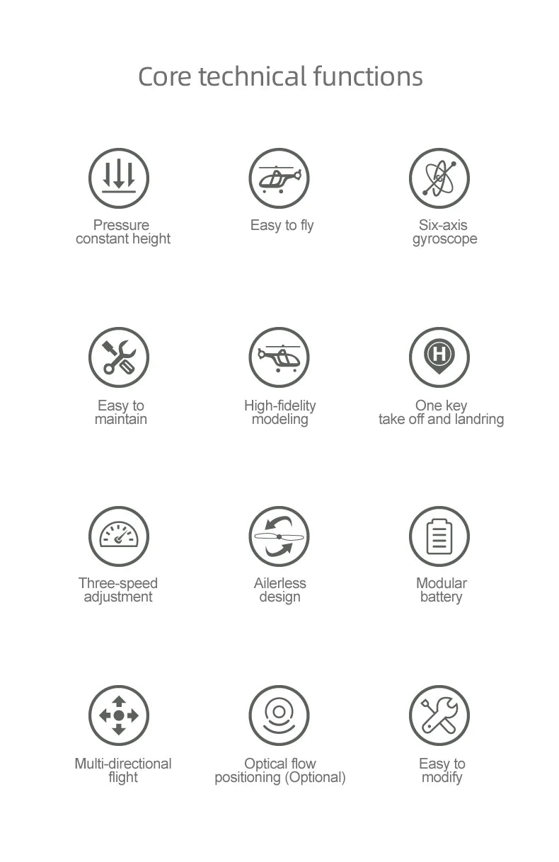 A61 RC Helicopter 2.4G 6-Aixs Gyroscope 4CH Altitude Hold Optical Flow Remote Control Helicopter Toys For Kid Adult