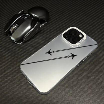 Airplane Route Design Hard Cover For iPhone 15 16 Pro Max 14 13 12 11 16E XS XR 7 8 Plus SE 2020 Matte Shockproof Phone Case