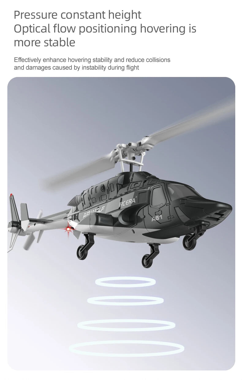 A61 RC Helicopter 2.4G 6-Aixs Gyroscope 4CH Altitude Hold Optical Flow Remote Control Helicopter Toys For Kid Adult