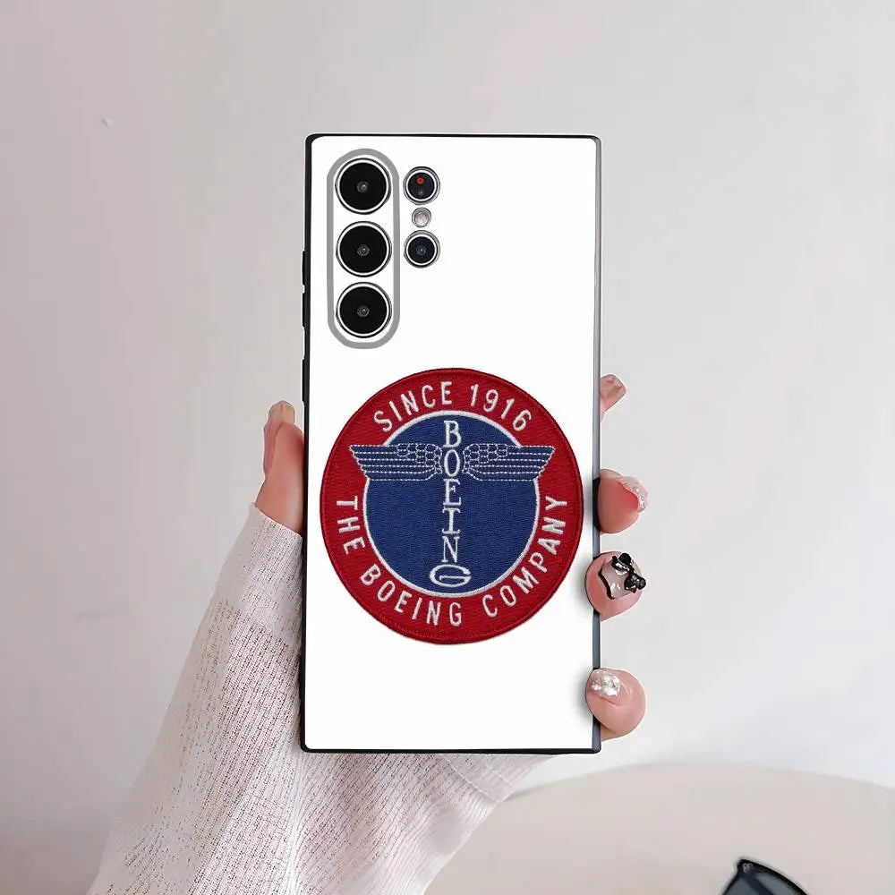Cool The B_Boeing Design Phone Case for Samsung Galaxy S25 S24 S23 S22 S21 S20 Ultra Plus Shockproof Frosted Soft Cover Funda