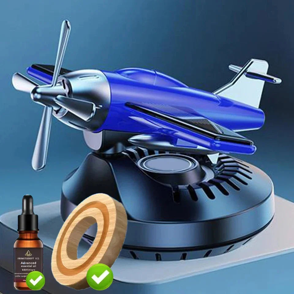 New Solar Car Air Freshener Helicopter Car Ornaments Accessories Decoration Propeller Rotating Auto Flavoring Perfume Diffuser