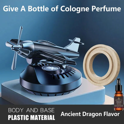 Car Indoor Air Freshener Helicopter Aromatherapy Perfume Solar Aircraft 360 Degree Rotating