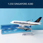 Model Singapore A380/Emirates Wildlife/British /France /Lufthansa Air Airline Aircraft Collection
