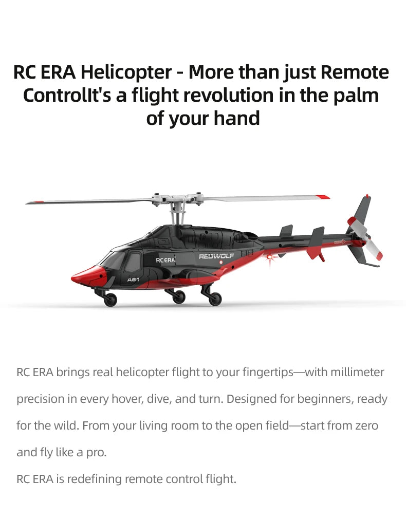 A61 RC Helicopter 2.4G 6-Aixs Gyroscope 4CH Altitude Hold Optical Flow Remote Control Helicopter Toys For Kid Adult