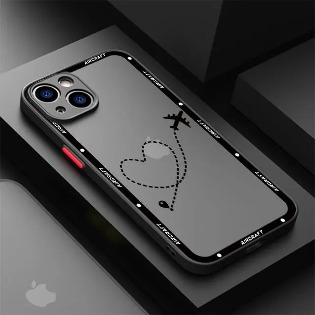 Luxury Premium Airplane Pattern Phone Case for Apple iPhone 15 16 Pro XS Max 13 14 Plus XR SE 7 8 12 11 Pro plus Matte