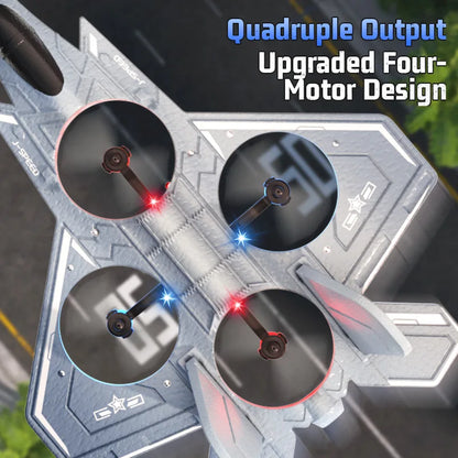 2.4G RC Aircraft with Camera Missile Launch Remote Control Helicopter Fighter Jet EVA Airplane EPP Foam Plane Toys For Kids Gift