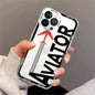Airplane Pilot Epaulette Phone Case For iPhone 11 12 Mini 13 14 15 Pro Max Transparent Shell
