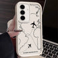 Airplane Route Silicone Case For Samsung Galaxy S25 FE S25 Edge S24 S23 Ultra S22 Plus A17 A14 A15 A55 A56 A36 A26 Soft Cover