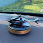 Decoration solar rotating car aircraft Aromatherapy wholesale creative helicopter car Aromatherapy car perfume