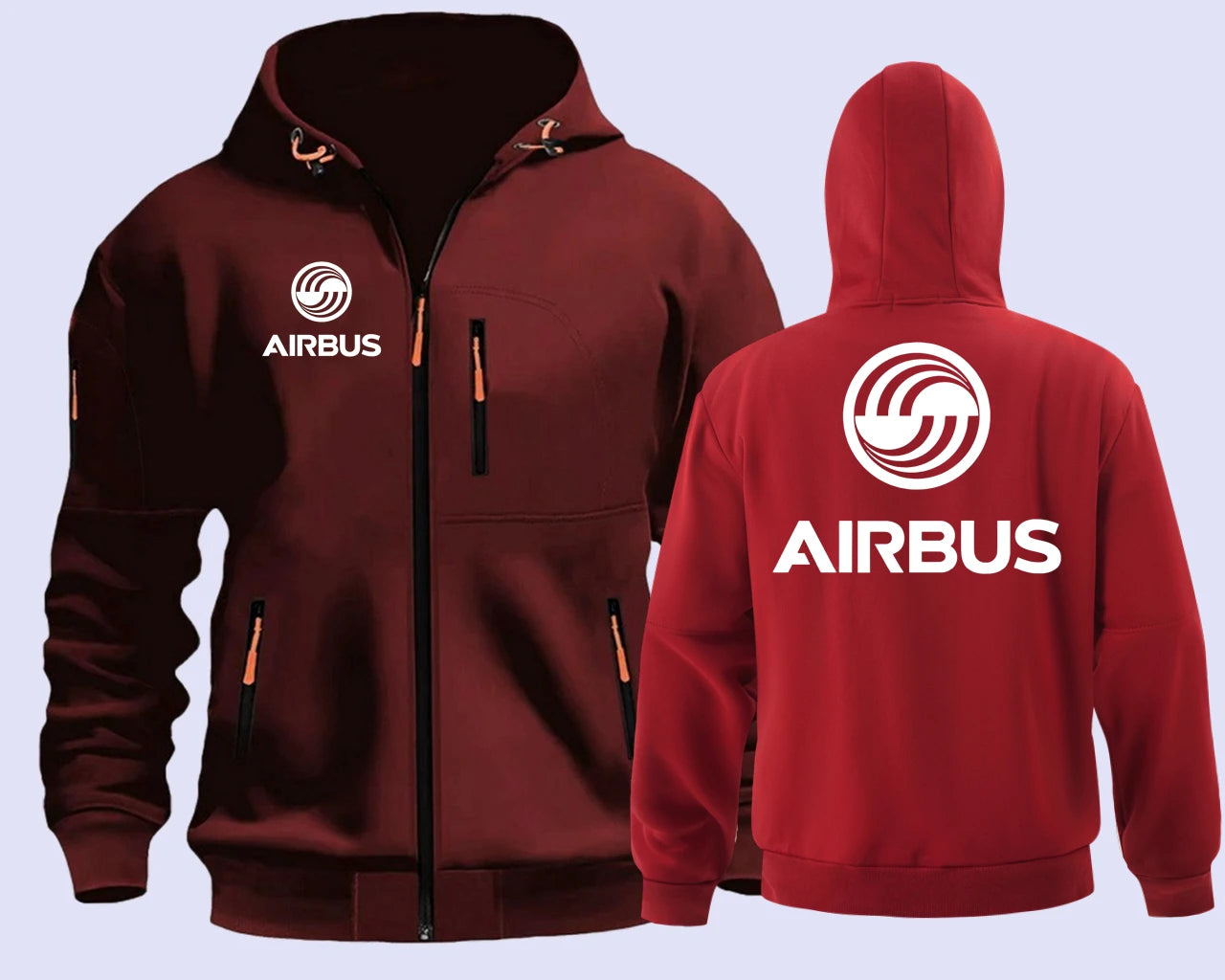 Airbusfan A320 AIRBUS AVIATION Flight Sports Sweatshirt Cardigan Hooded Jackets Cardigan Hooded Sweatshirts Baseball Jacket