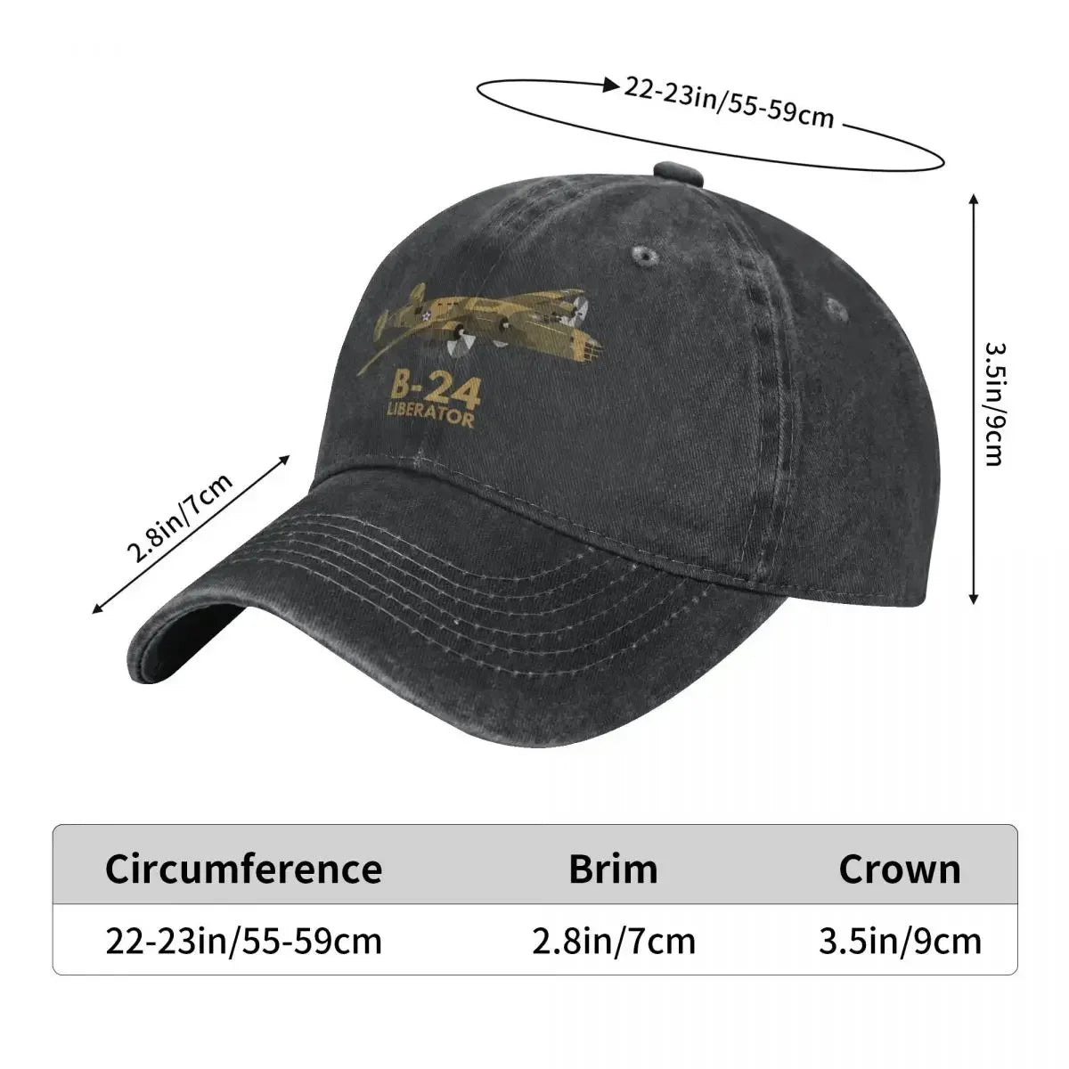 B-24 Liberator WW2 Heavy Bomber Baseball Caps Peaked Cap Airplane Lover Sun Shade Cowboy Hats for Men Trucker Dad Hat