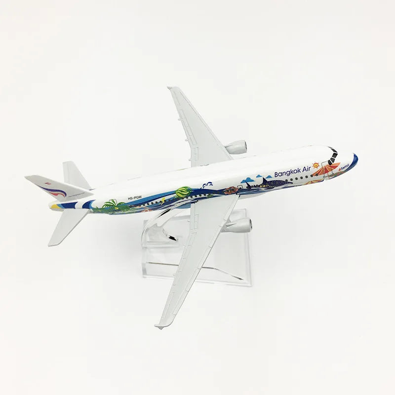 A320 Metal Aircraft Model 16cm Bangkok, Thailand Airbus Aircraft Children's Toy Gift