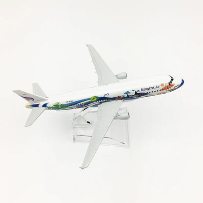 A320 Metal Aircraft Model 16cm Bangkok, Thailand Airbus Aircraft Children's Toy Gift