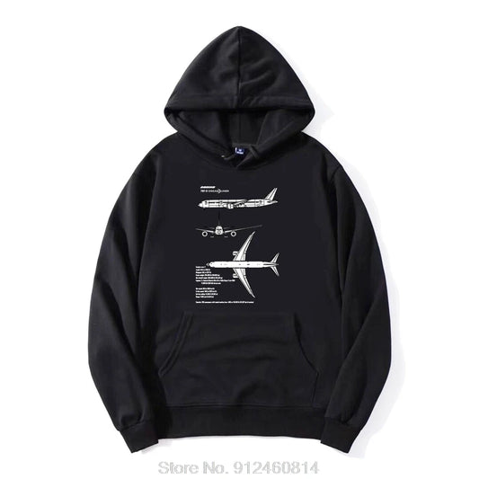 Boeing 787-9 Dreamliner Airliner Aircraft Fitness Pullover Hoodie Men's Oversized Hoody Cotton Jacket Zip Up Hoodie Sweatshirt