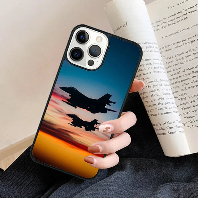 Jet Fighting Aircraft Phone Case Back Cover for iPhone 17 Air 16 15 14 13 11 12 Pro Max Plus Fundas Coque