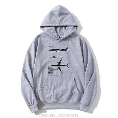 Boeing 787-9 Dreamliner Airliner Aircraft Fitness Pullover Hoodie Men's Oversized Hoody Cotton Jacket Zip Up Hoodie Sweatshirt